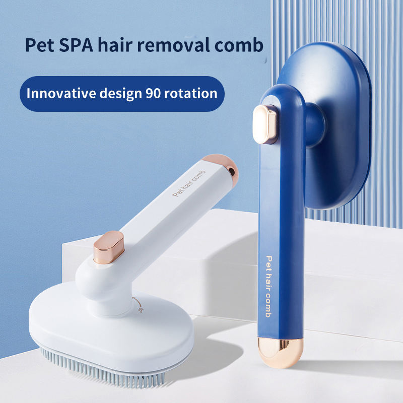 Pet Grooming Brush – Self-Cleaning Deshedding Comb for Cats & Dogs