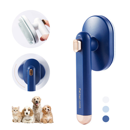 Pet Grooming Brush – Self-Cleaning Deshedding Comb for Cats & Dogs